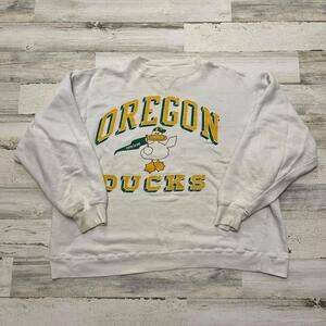 Vintage Oregon Ducks Thrashed Boxy Cropped Fit Crewneck L